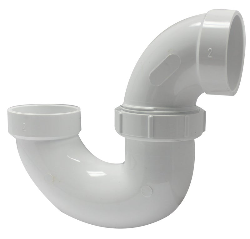 Canplas 193212E PVC DWV P-Trap with Union, 2-Inch, White